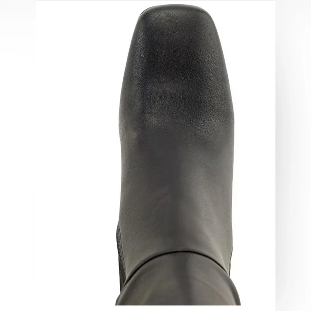 DKNY black Leather & microfiber Over The Knee Boots size 11‎ new